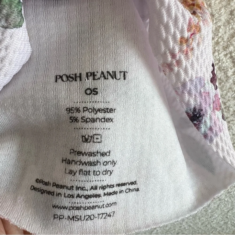 Posh‎ Peanut Baby Lulu Headwrap Pink Floral Oversized Bow Headband One Size